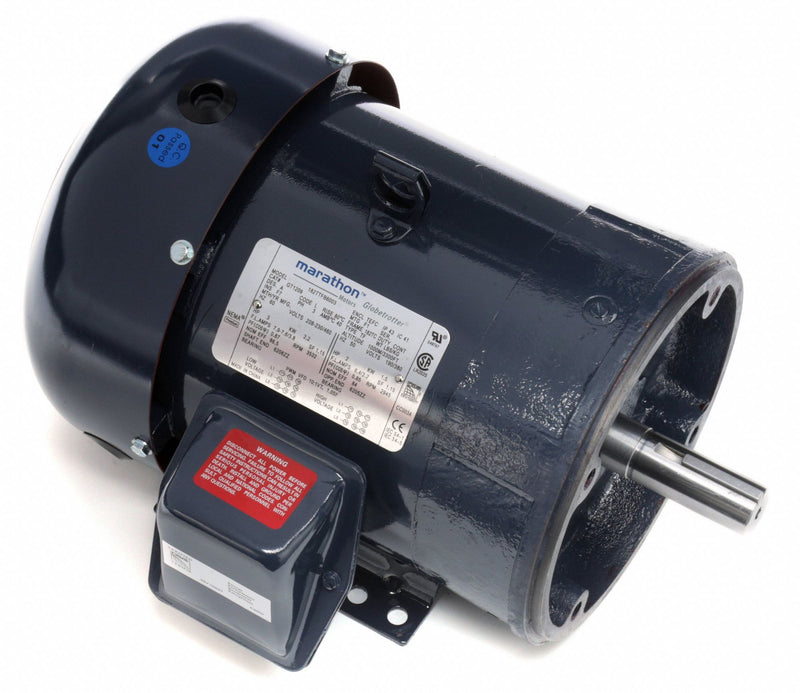 Marathon Motors 3 HP, General Purpose Motor, 3-Phase, 3530 Nameplate RPM, 230/460 Voltage, 182TC Frame - 182TTFBD6003