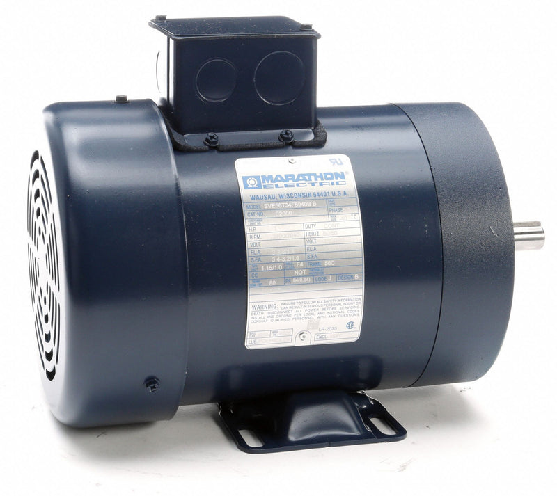 Marathon Motors 1 HP, General Purpose Motor, 3-Phase, 3490 Nameplate RPM, 230/460 Voltage, 56C Frame - 056T34F5940