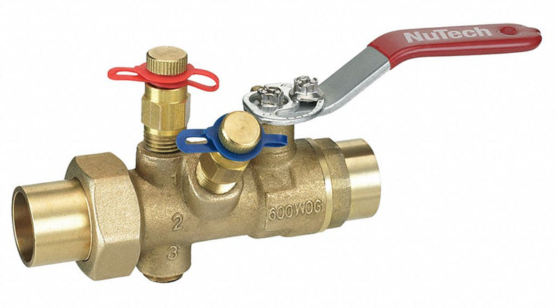 NuTech 1/2 in Sweat Manual Balancing Valve, Flow Range 0.4 to 1.3 gpm - MB1E-1A-050S-050S