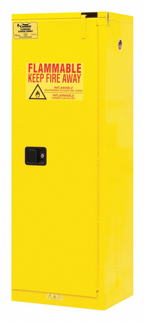 Condor 22 gal Flammable Cabinet, Self-Closing Safety Cabinet Door Type, 66 3/8 in Height - 45AE81