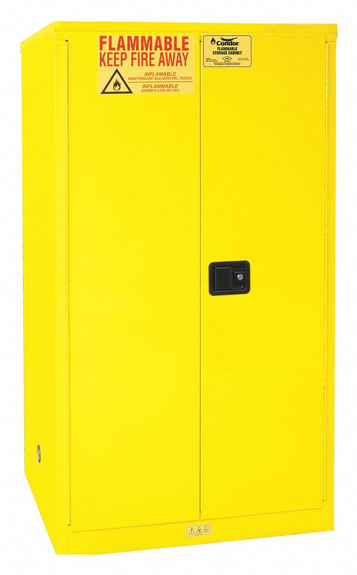 Condor 60 gal Flammable Cabinet, Self-Closing Safety Cabinet Door Type, 66 3/8 in Height, 34 in Width - 45AE82