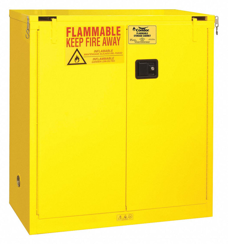 Condor 30 gal Flammable Cabinet, Self-Closing Safety Cabinet Door Type, 45 3/8 in Height, 43 in Width - 45AE86