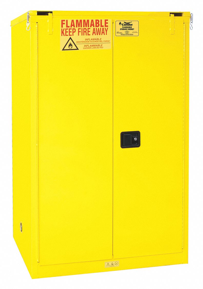 Condor 90 gal Flammable Cabinet, Self-Closing Safety Cabinet Door Type, 66 3/8 in Height, 43 in Width - 45AE89