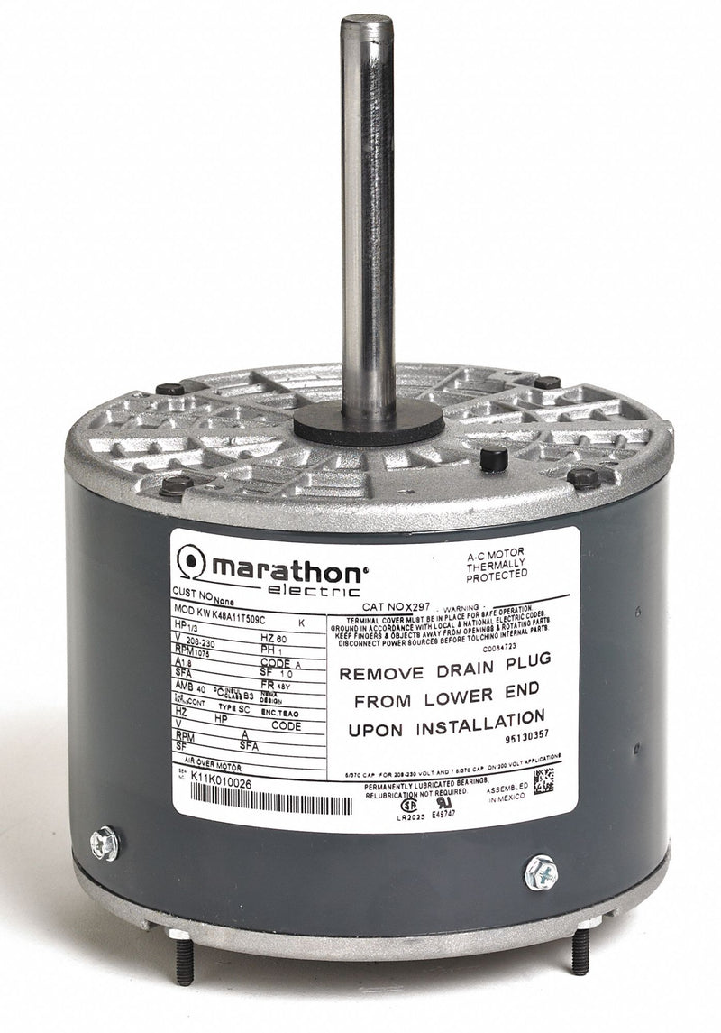 Marathon 048A11O2062 - Condenser Fan Motor 1/4 HP 1075 rpm 60Hz