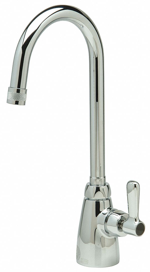 Zurn Gooseneck Laboratory Faucet, Lever Faucet Handle Type, 2.20 gpm, Chrome - Z825B1-XL