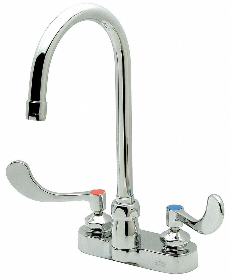 Zurn Chrome, Gooseneck, Kitchen Sink Faucet, Bathroom Sink Faucet, Manual Faucet Activation, 0.50 gpm - Z812B4-XL-3F