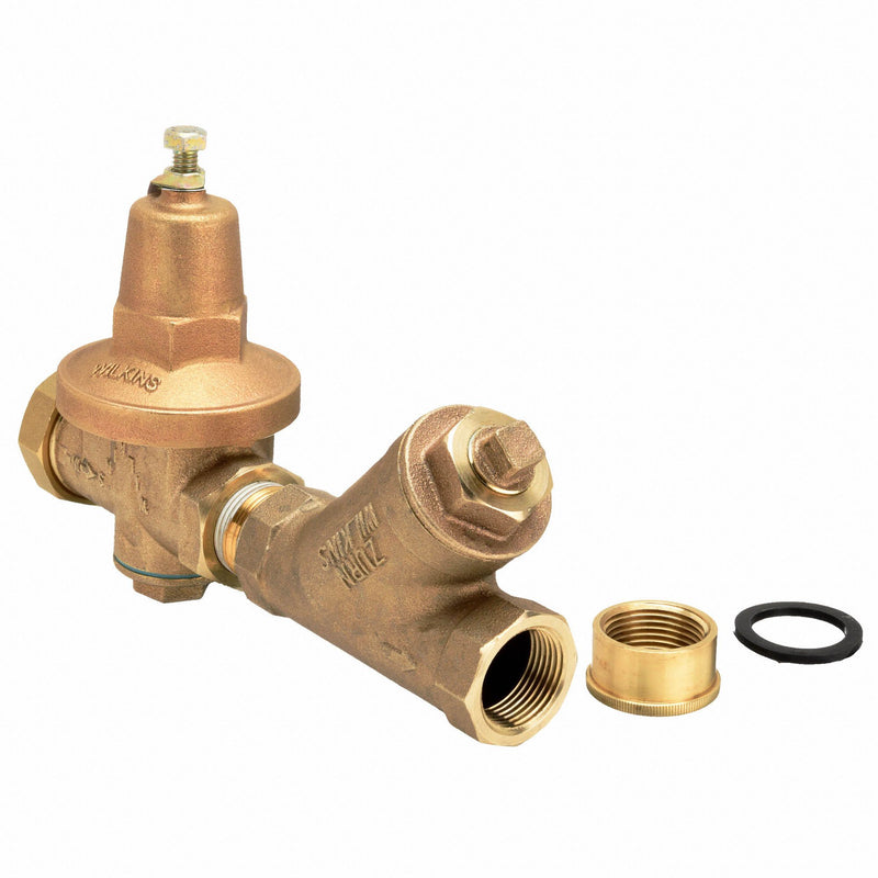 Zurn Water Pressure Reducing Valve, Standard Valve Type, Low Lead Bronze, 2 1/2 in Pipe Size - 212-500XLYSBR