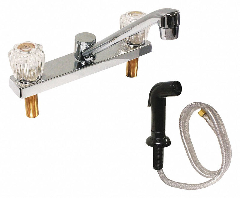 Dominion Chrome, Low Arc, Kitchen Sink Faucet, Manual Faucet Activation, 1.75 gpm - 77-1206