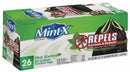 Mint-X Rodent-Repellent Trash Bag, 30 gal., LLDPE, Interleaf, Black, PK 26 - MX3033B26DS