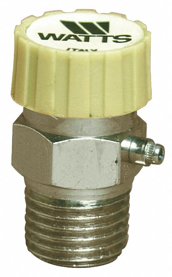Watts 125 psi Automatic Vent For Hot Water, Brass, 1/8 in Inlet - HAV- 1/8