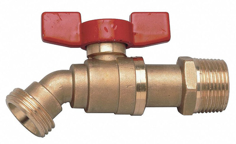 Top Brand 1/2" Brass Boiler Drain Valve, MNPT x MGHT - BD-QT- 1/2