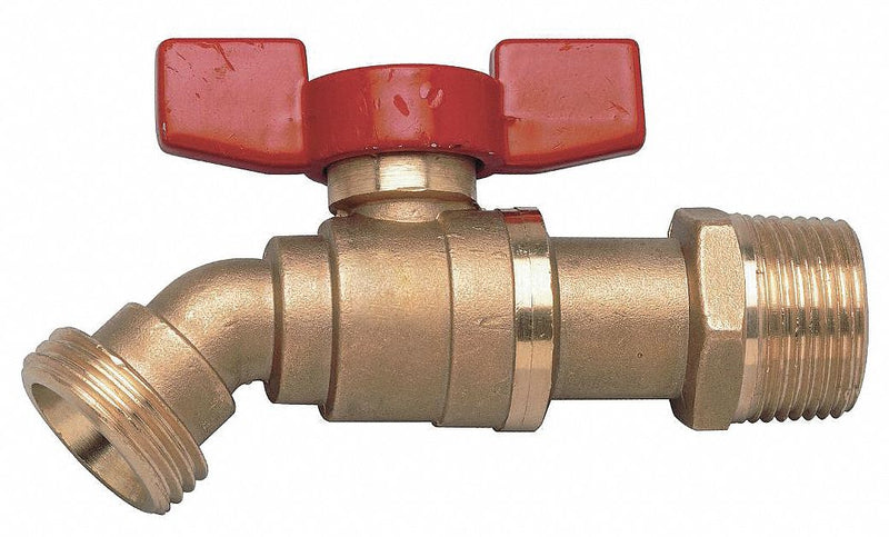 Top Brand 3/4" Brass Boiler Drain Valve, MNPT x MGHT - BD-QT- 3/4