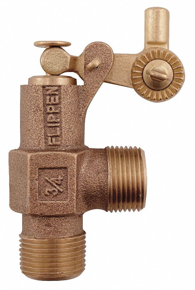 Watts Bulkhead-Mount Float Valve with Threaded Outlet, 1/4 in -20 Rod Thread, Bronze - ST750