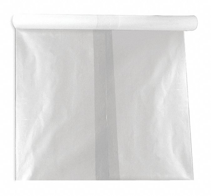 Tough Guy Dump Bin Liner, 400 gal., Super Hexene HAO, Cored Roll, Clear, PK 50 - 46ML01