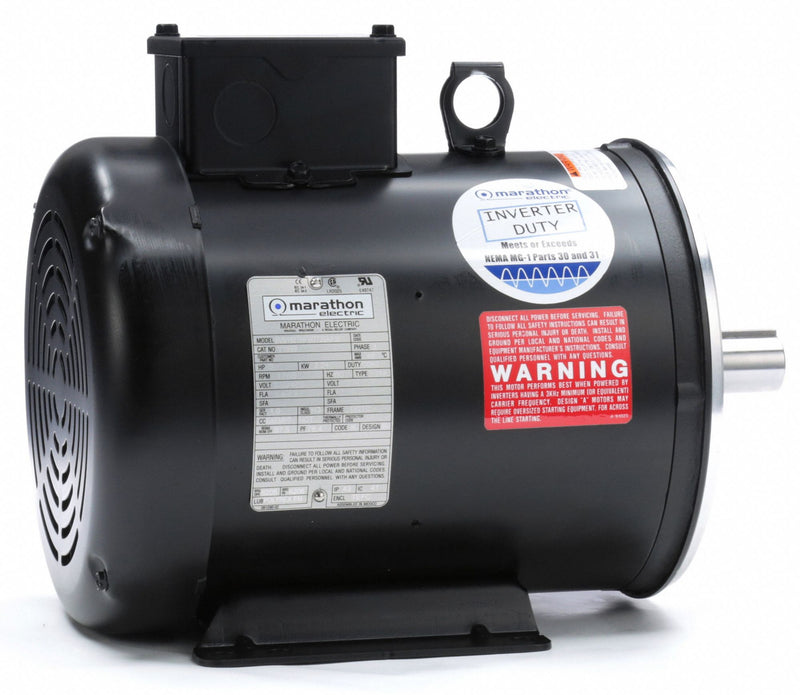 Marathon Motors 3 HP Vector Motor,3-Phase,1765 Nameplate RPM,230/460 Voltage,Frame 182TC - 182THFW7729