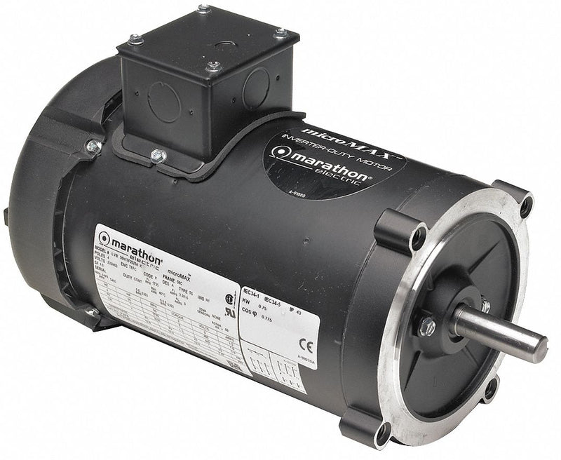 Marathon Motors 3/4 HP Vector Motor,3-Phase,1725 Nameplate RPM,575 Voltage,Frame 56C - 056H17F2016