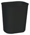 Rubbermaid 3 1/2 gal Rectangular Fire-Resistant Wastebasket, Plastic, Black - FG254100BLA