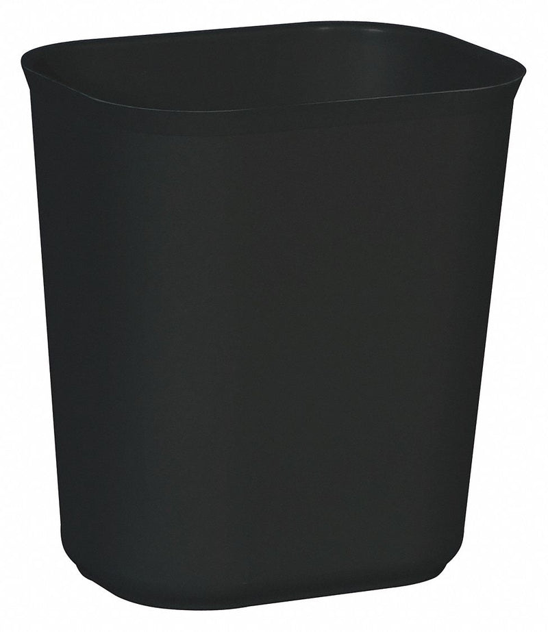 Rubbermaid 3 1/2 gal Rectangular Fire-Resistant Wastebasket, Plastic, Black - FG254100BLA