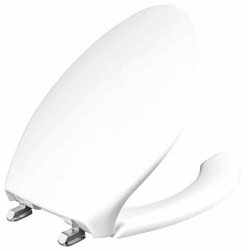 Bemis Elongated, Standard Toilet Seat Type, Open Front Type, Includes Cover Yes, White - 1950SS 000