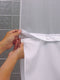 Hookless Shower Curtain Liner, 70" Width, Polyester, White, Snap-in - HBH40SL0157
