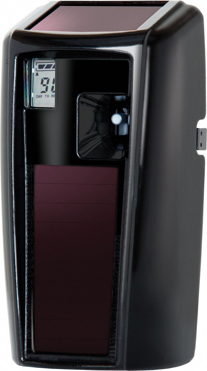 Rubbermaid Programmable Air Freshener Dispenser, 6000 cu. ft. Coverage, Aerosol Canister Refill Type, Black - 1955228