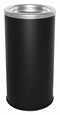 Tough Guy 1 1/2 gal Ashtray, 20 in Height, 10 in Base Dia., Metal, Black - 48L067