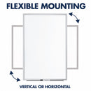 Quartet Gloss-Finish Steel Dry Erase Board, Wall Mounted, 36"H x 48"W, White - SM534