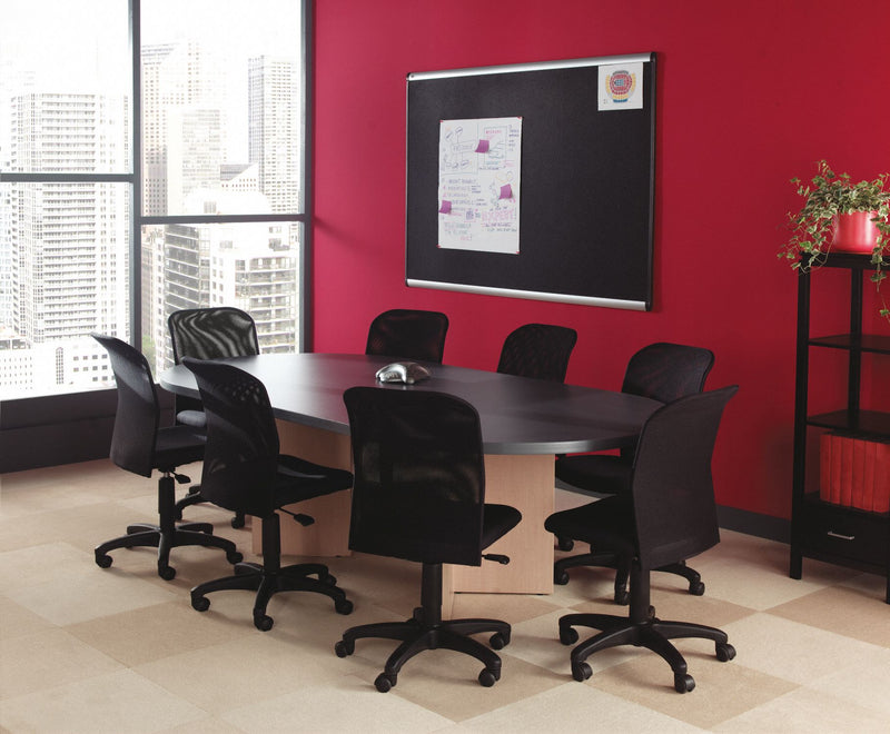 Quartet Push-Pin Bulletin Board, Foam, 48"H x 72"W, Black - B347A