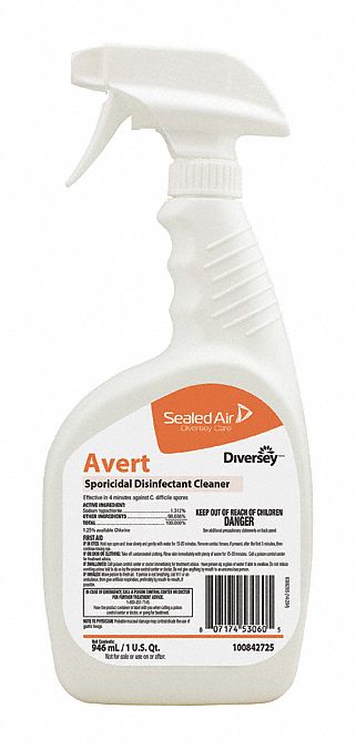 Diversey 100842725 - Cleaner and Disinfectant 32 oz. PK12