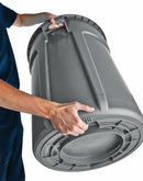 Rubbermaid 10 gal Round Trash Can, Plastic, Black - 1926827