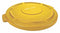 Rubbermaid BRUTE Series, Trash Can Top, Round, Flat, 55 gal, Yellow - FG265400YEL