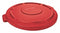 Rubbermaid BRUTE Series, Trash Can Top, Round, Flat, 55 gal, Red - FG265400RED