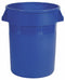 Rubbermaid 20 gal Round Trash Can, Plastic, Blue - FG262088BLUE