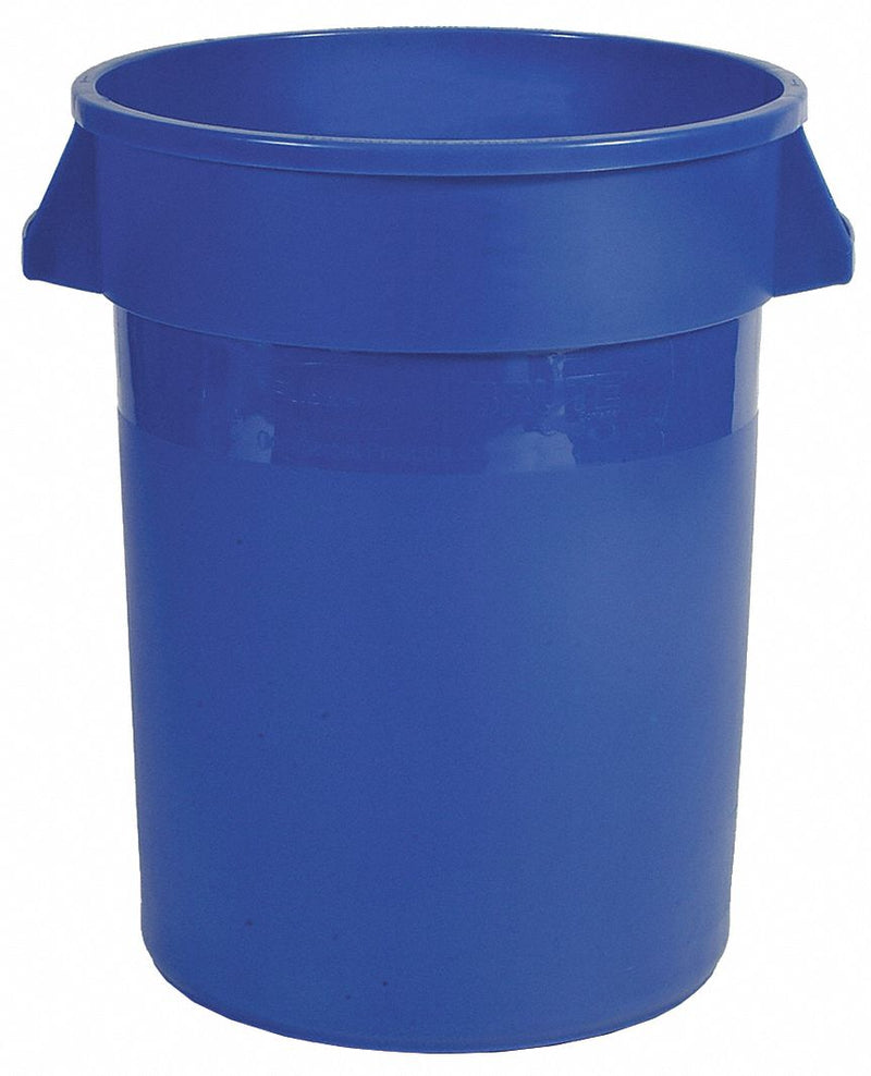 Rubbermaid 20 gal Round Trash Can, Plastic, Blue - FG262088BLUE