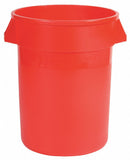 Rubbermaid 10 gal Round Trash Can, Plastic, Red - 1892465