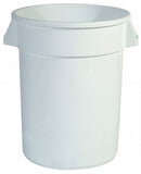 Rubbermaid 55 gal Round Trash Can, Plastic, White - 1892478