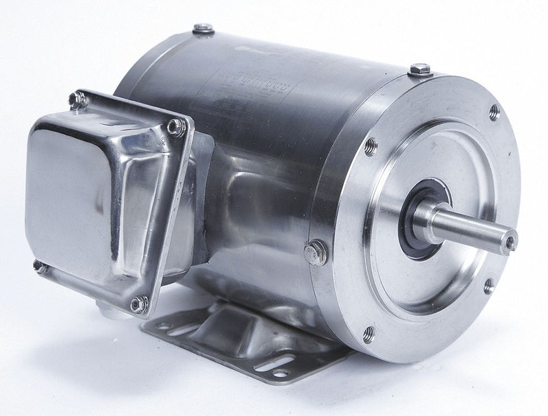 Leeson 1/2 HP Washdown Motor,3-Phase,3450 Nameplate RPM,230/460 Voltage,Frame 56C - 191203