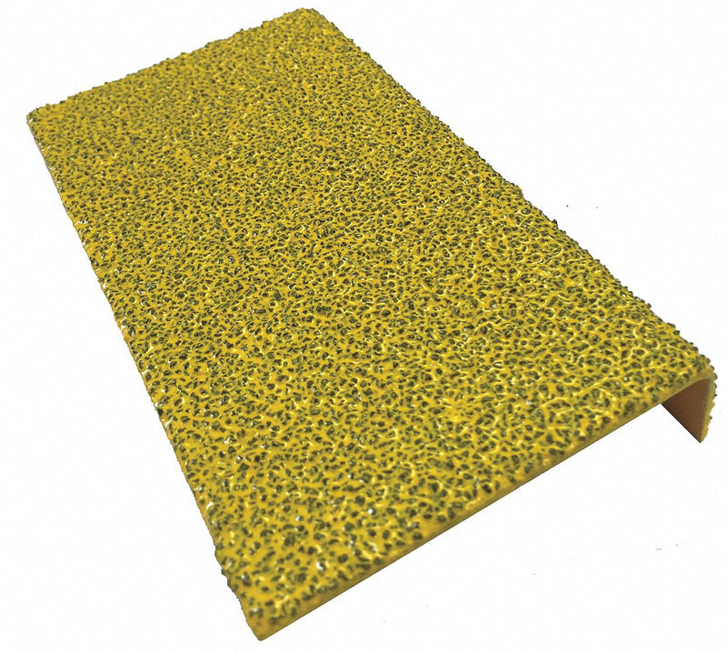 Vigil Antislip Safety Yellow, Steel Base with Silicon Carbide Anti-Slip Stair Nosing, Installation Method: Concrete - 02-435
