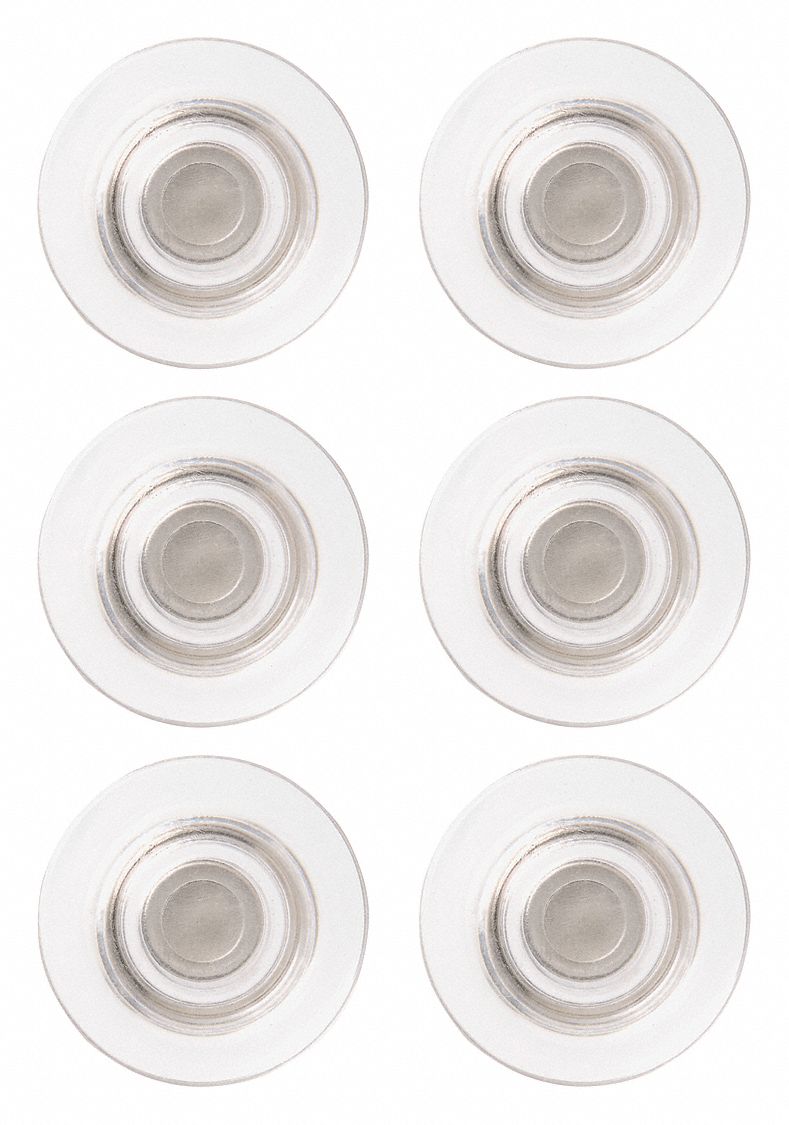 Quartet Glass Board Magnets, PK 6 - 85391