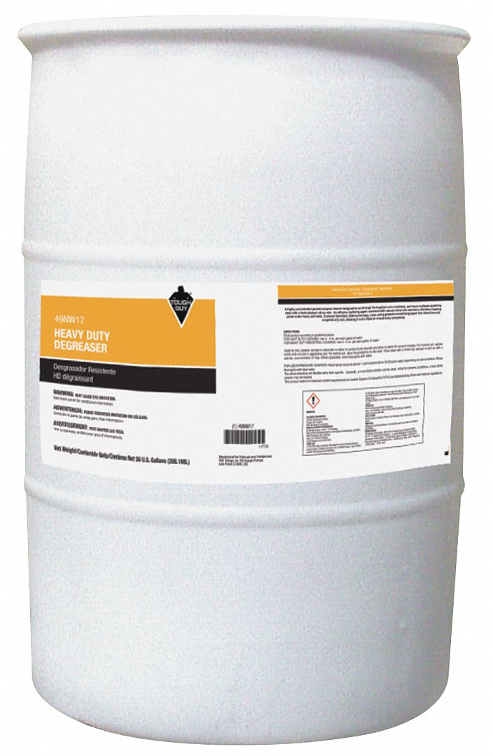 Tough Guy Cleaner/Degreaser, 55 gal Cleaner Container Size, Drum Cleaner Container Type - 49NW17