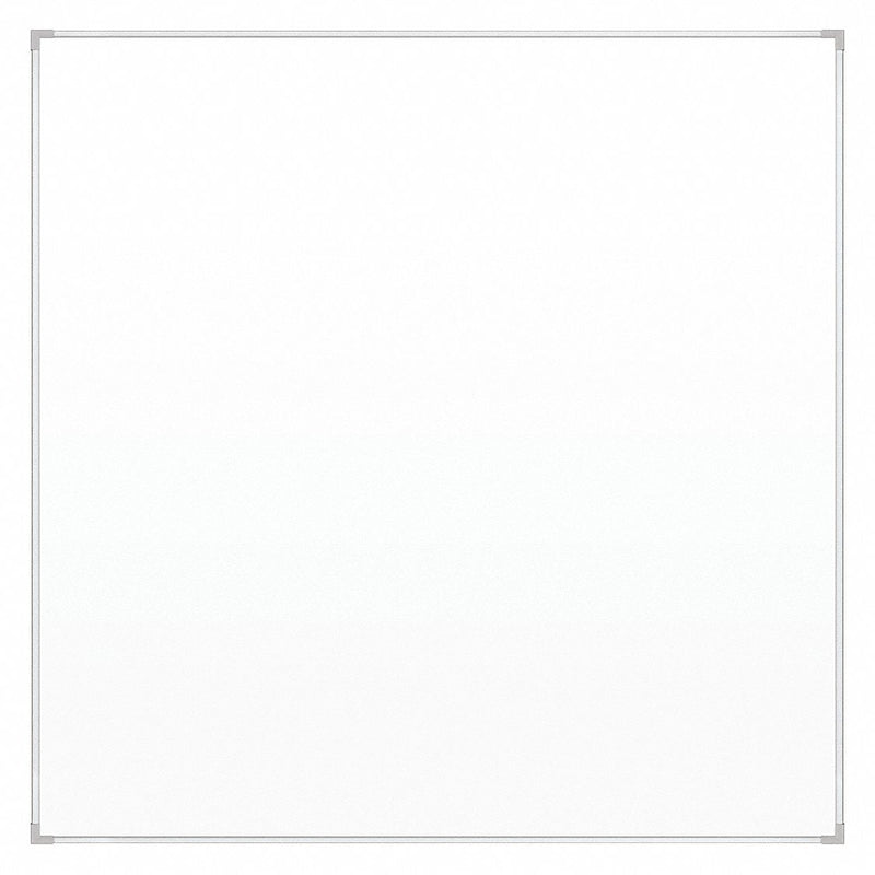MooreCo Gloss-Finish Porcelain Dry Erase Board, Wall Mounted, 48 inH x 48 inW, White - 2029D