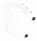 MooreCo Gloss-Finish Melamine Dry Erase Board, Portable/Carry, 23"H x 15"W, White - 785EP4
