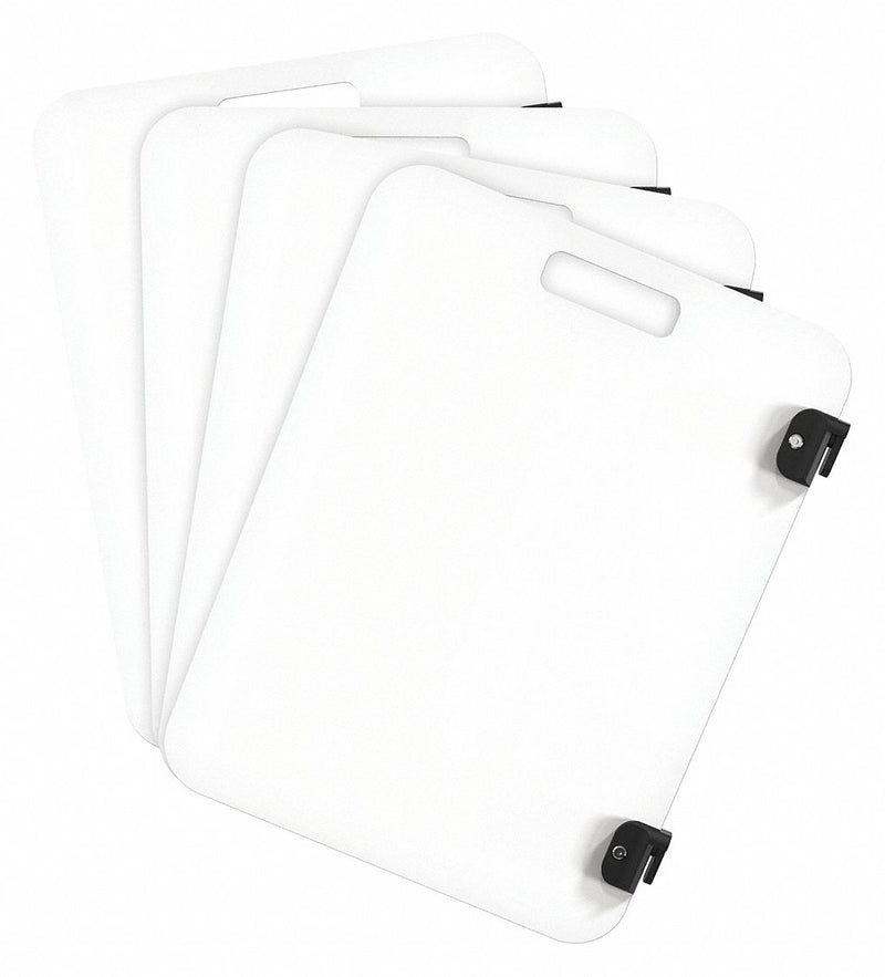 MooreCo Gloss-Finish Melamine Dry Erase Board, Portable/Carry, 23"H x 15"W, White - 785EP4