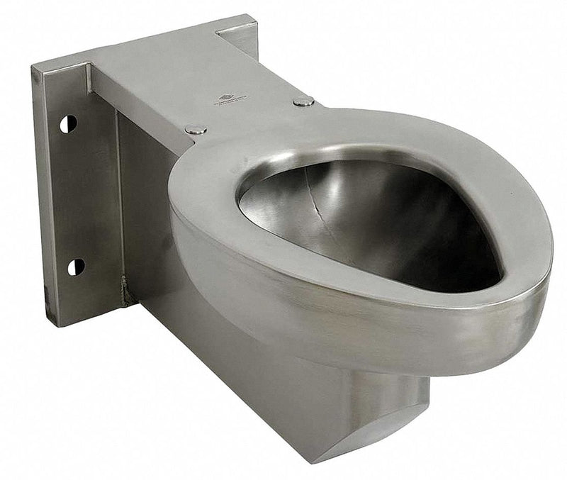 Acorn Stainless Steel, Back, Prison Toilet, Wall, 4 in Rough-In - R2105-W-1