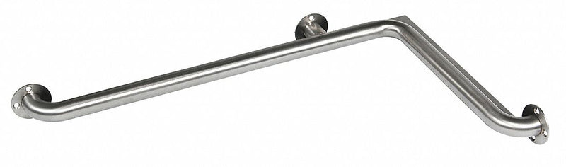 Bestcare Length 32 in, Ligature Resistant, Stainless Steel, Grab Bar, Silver - WH1109-3-L