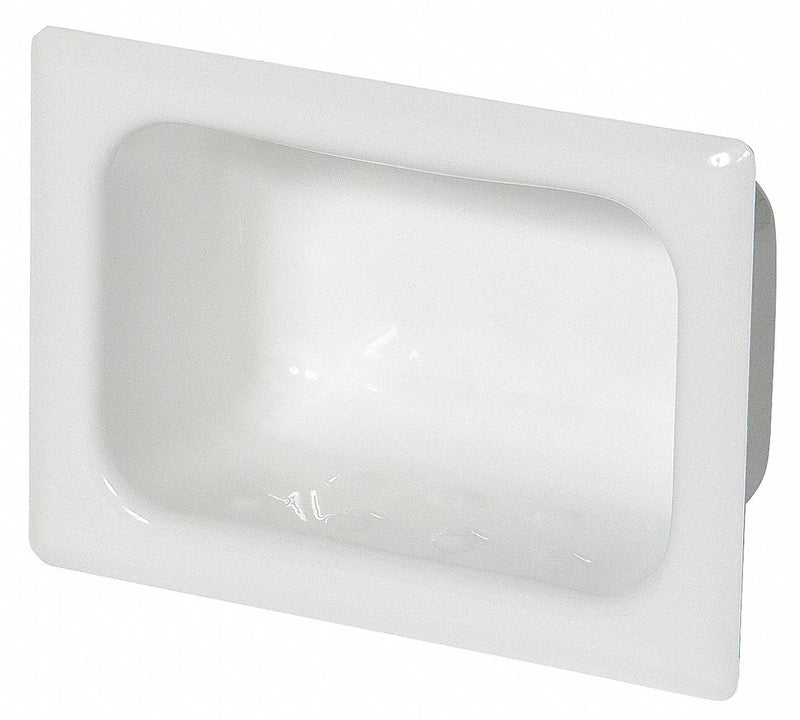 Bestcare 2 5/8 in Depth, 5 in Width, 7 in Height, Enviro-Glaze, Ligature Resistant Soap Dish - WH1832-PF