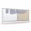 MooreCo Privacy Divider, 66" W x 1" D, Vinyl/Steel - 90177