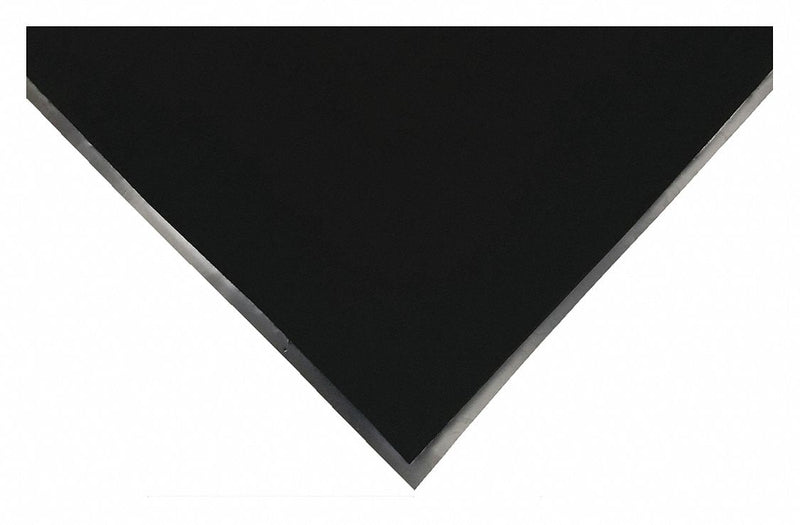 Condor Indoor Entrance Mat, 4 ft L, 3 ft W, 3/8 in Thick, Rectangle, Black - 49Y283