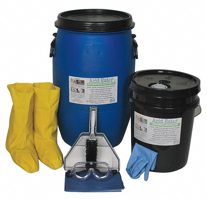 Acid Eater Acid Neutralizing Spill Kit, Neutralizes Acids, Granular, 15 gal - 1006-015