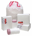 Tough Guy Recycled Material Trash Bag, 13 gal., LLDPE, Coreless Roll, White, PK 100 - 49YW58